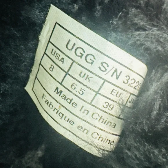 UGG Maylin 3220 Sheepskin Shearling Cuff Boots Black Size 8 - Picture 5 of 9